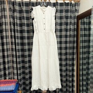 Tasha Polizzi White Ruffled Maxi Dress